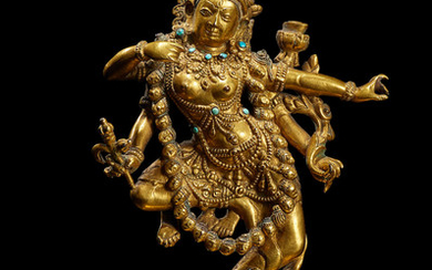 A gilt copper-alloy figure of Kurukulla