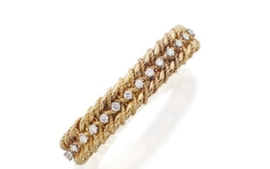 Gold and Diamond Bracelet-Watch, Tiffany & Co.