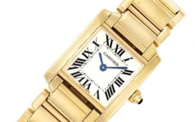 Gold 'Tank Francaise' Wristwatch, Cartier, Ref. 1820