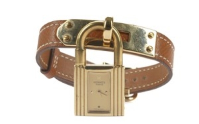 Hermes Gold Kelly Watch, c. 1999, gold tone...
