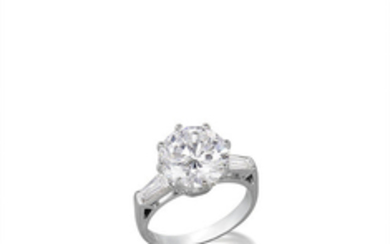 An impressive diamond single-stone ring