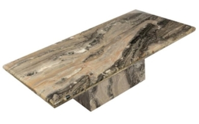 Italian Marble Plinth Base Coffee Table