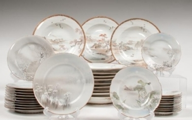 Japanese Scenic and Floral Porcelain