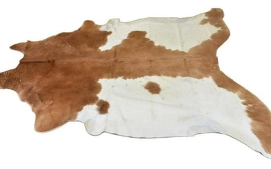 LARGE BRAZILIAN TANNED COWHIDE, 100" X 85"