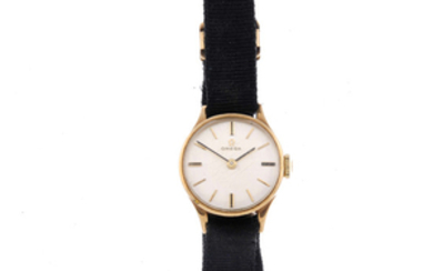 OMEGA - a lady's 9ct yellow gold wrist watch. View more details