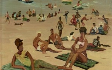 Pierre BOUDET (Né en 1915) La plage