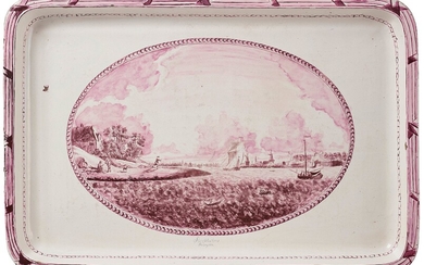 A Swedish Gustavian faience tea table, late 18th century.