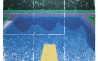 David Hockney (b. 1937), Day Pool with Three Blues (Paper Pool 7)