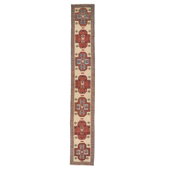 2'5 x 16'7 Hand-Knotted Persian Serab Carpet Runner