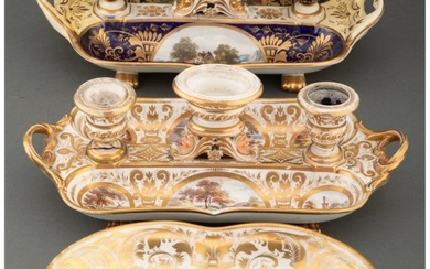 27224: A Collection of Three Derby Porcelain Table Arti