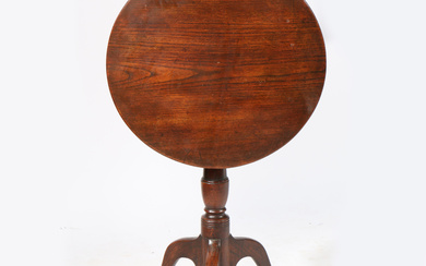 3283124. A GEORGE III OAK TRIPOD OCCASIONAL TABLE, WITH ONE-PIECE TOP, CIRCA 1780.