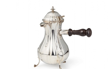 A Louis XV Lille silver coffee pot