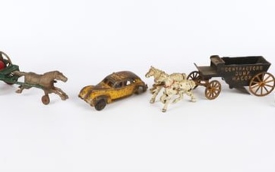 (5) Vintage toy vehicles