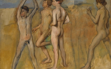 PETITES FILLES SPARTIATES PROVOQUANT DES GARÇONS, Edgar Degas