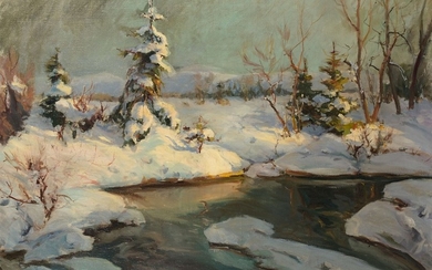 Georges LAPCHINE 1885 - 1951 Paysage d'hiver