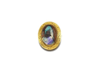 Opal cameo brooch, attributed to Wilhelm Schmidt, late 19th century