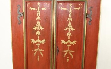 Italian painted 2 door cabinet