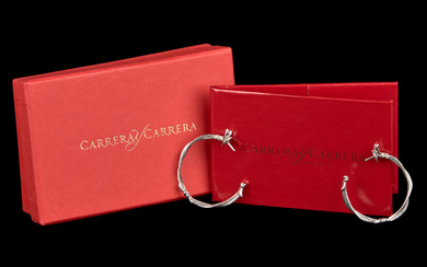 Carrera y Carrera white gold and diamond earrings