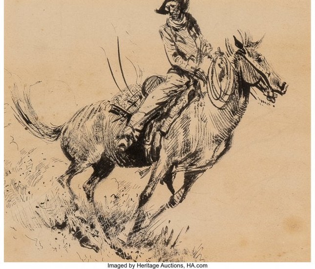 76024: Edward Borein (American, 1873-1945) Cowboy and H