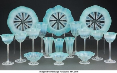 79024: Seventeen-Piece Tiffany Studios Pastille Glass P
