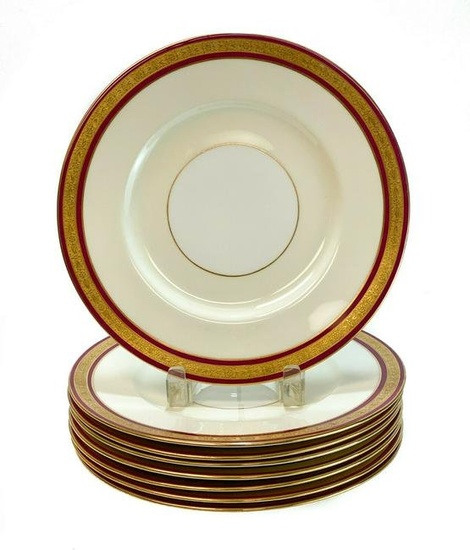 8 Minton for Tiffany & Co. Porcelain Dinner Plates