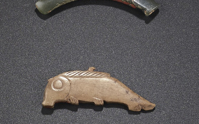 THREE SMALL JADE FISH-FORM PENDANTS, LATE SHANG-WESTERN ZHOU DYNASTY, 11TH-9TH CENTURY BC