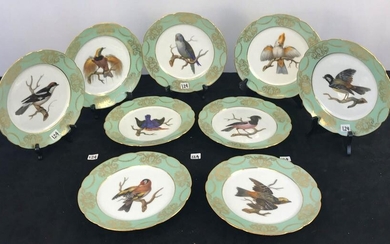 9 Ed.Honore Old Paris Hand Painted Cabinet Plates of