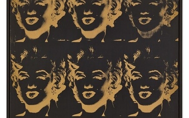 9 Gold Marilyns (Reversal Series) | 《九幅瑪麗蓮・夢露（反面系列）》, Andy Warhol