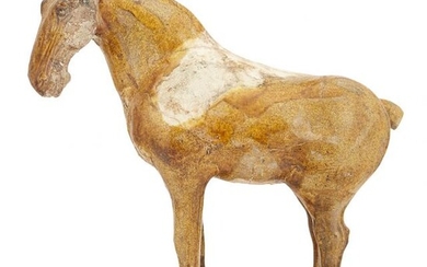 Chinese Amber Glazed Earthenware Model of a Horse