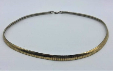 .925 Sterling Silver Omega Chain Necklace.