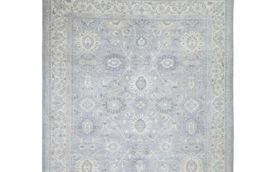 Silver Wash Peshawar With Mahal Design Hand-Knotted