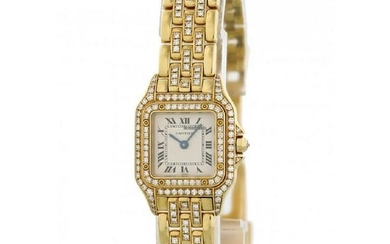 Cartier Panthere 128000 M 18k Yellow Gold Diamond Watch