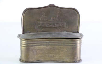 A 19th Century European Brass Box L:16cm
