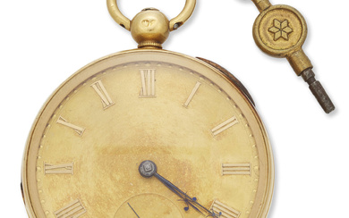 A 19th century 18ct gold open face pocket watch, Circa...
