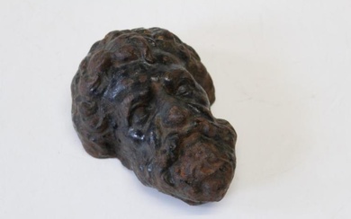 A 19th century cast iron Bacchus mask, probably an element...