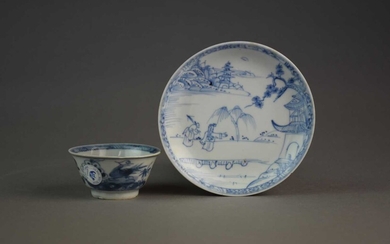 A Chinese Ca Mao cargo teabowl and saucer, circa 1725