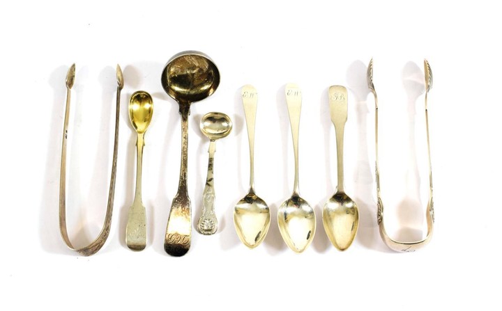 A Collection of Scottish and Scottish Provincial Silver Flatware, comprising:...