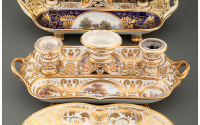 A Collection of Three Derby Porcelain Table Articles (18th century and later)