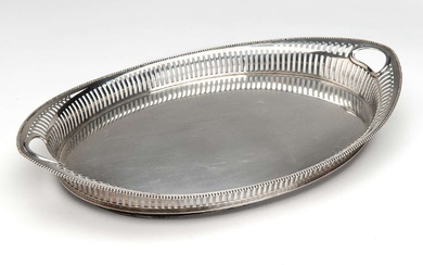 A Dutch silver oval tray