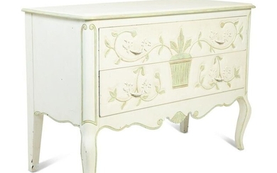 A French Provincial Painted Two-Drawer Commode Height