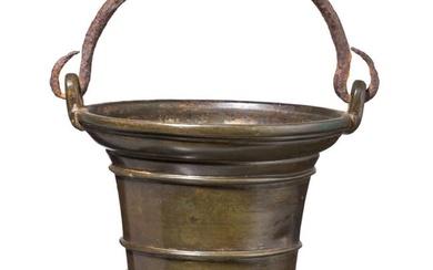 A French bronze holy water bucket, 16th century
