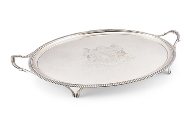 A George III Silver Armorial Handled Tray