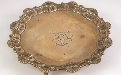 A George III silver salver, Ebenezer Coker, London 1762, the...
