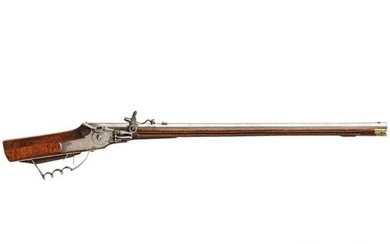 A German wheel-lock rifle, dated 1655