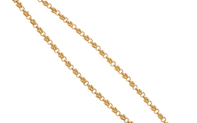 A Heavy 14K Yellow Gold Italian Necklace