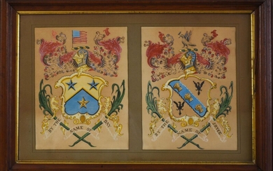 A Marriage Coat of Arms Illustration.