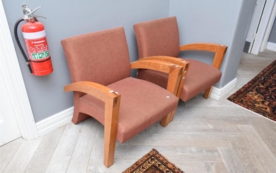 A PAIR OF PLANET AUSTRALIA ARMCHAIRS
