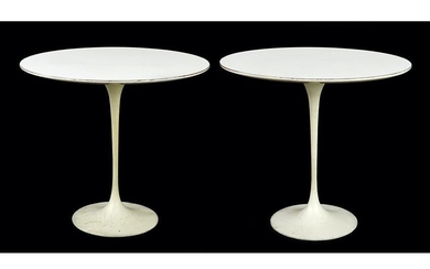 A Pair of Eero Saarinen for Knoll Tulip Tables.