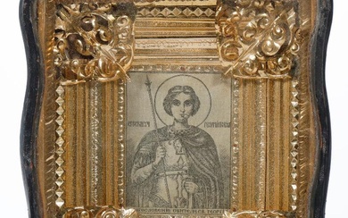 A Printed Icon of Saint George, in Kiot.