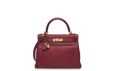 A ROUGE H TOGO LEATHER RETOURNÉ KELLY 28 WITH GOLD HARDWARE, HERMÈS, 2014